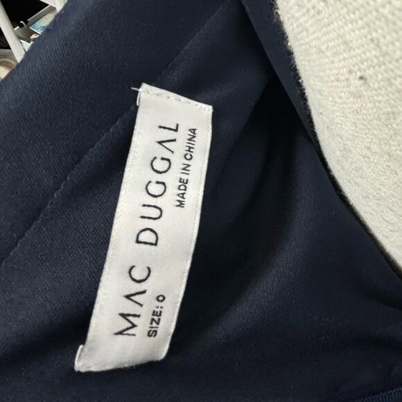 MAC DUGGAL DRAPED ONE-SHOULDER JERSEY GOWN IN COLOR MIDNIGHT SIZE 0 NEW - Picture 10 of 11